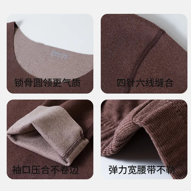 Thermal Underwear Men Winter Clothes Seamless Thick Double Layer Warm Lingerie Women Thermal Clothing 2 Pieces size L to 4XL