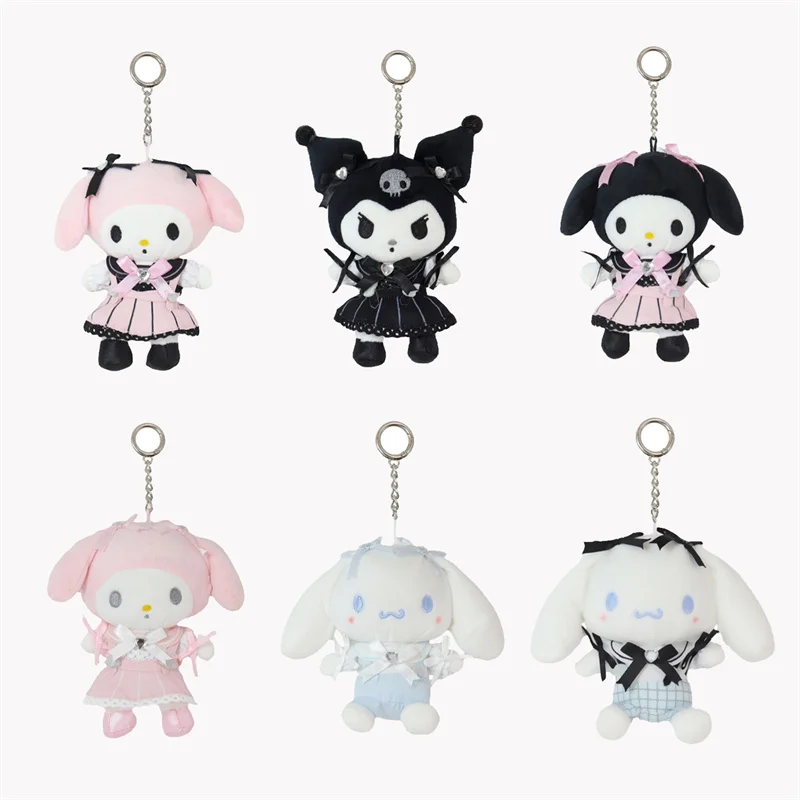 

12cm Japanese Sanrio Bag Pendant Doll Kuromi Cinnamoroll My Melody Plush Doll Cute Cartoon Plush Toy Pendent Gift For Children