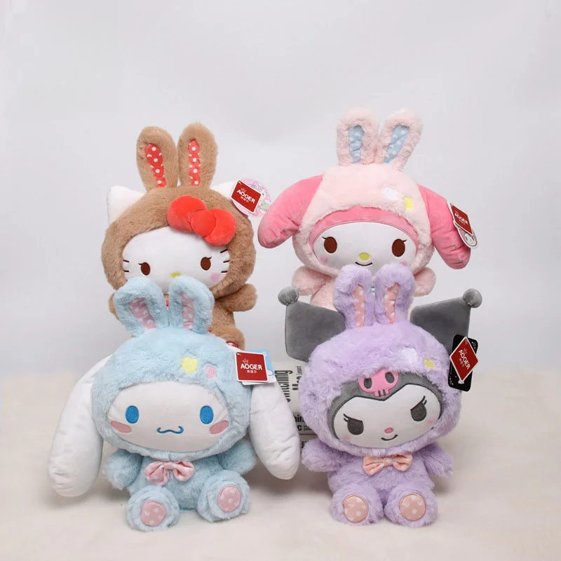 

Симпатичный кролик Sanrio, 38 см, Hello Kitty, мелодия, Коричный курол, куроми, плюшевые куклы, игрушки, Мультяшные мягкие куклы-животные, подарок на день рождения