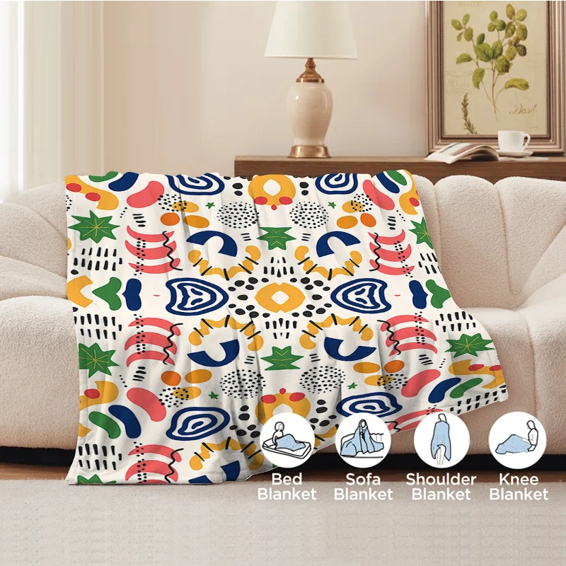 

Art Pattern Kawaii Blanket for Living Room Bedspread on the Bed Decorative Sofa Blankets Boho Home Decor Bedroom Decoration Nap