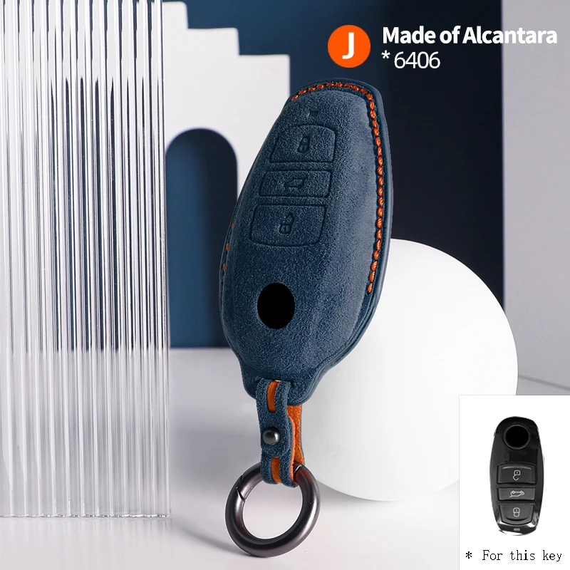 

Алькантара, автомобильный брелок, держатель для ключа, Пряжка для VW Volkswagen 2010 - 2014 Touareg, 3 кнопки, брелок