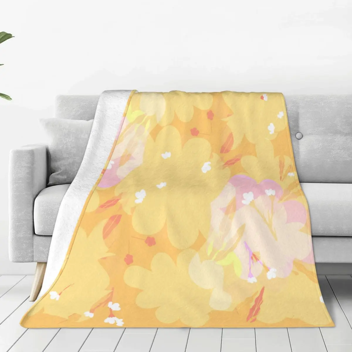 

Lovely Flowers Blanket Ultra Soft Cozy Blooming Flowers Decorative Flannel Blanket All Season For Home Couch Bed Chair Travel