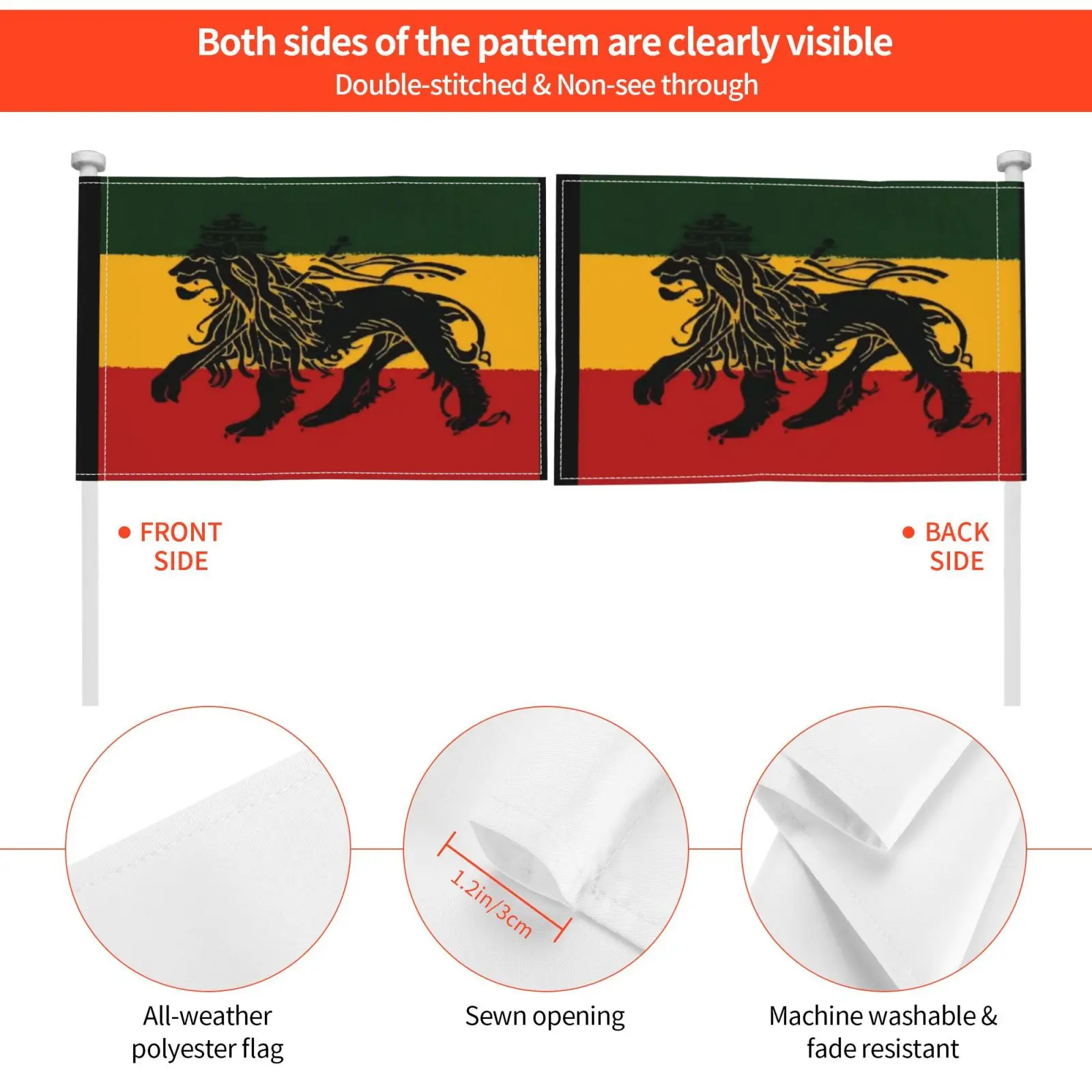 Флаг Иуды флаг автомобиля Забавный растат Рега Лев ирие духовный - купить по