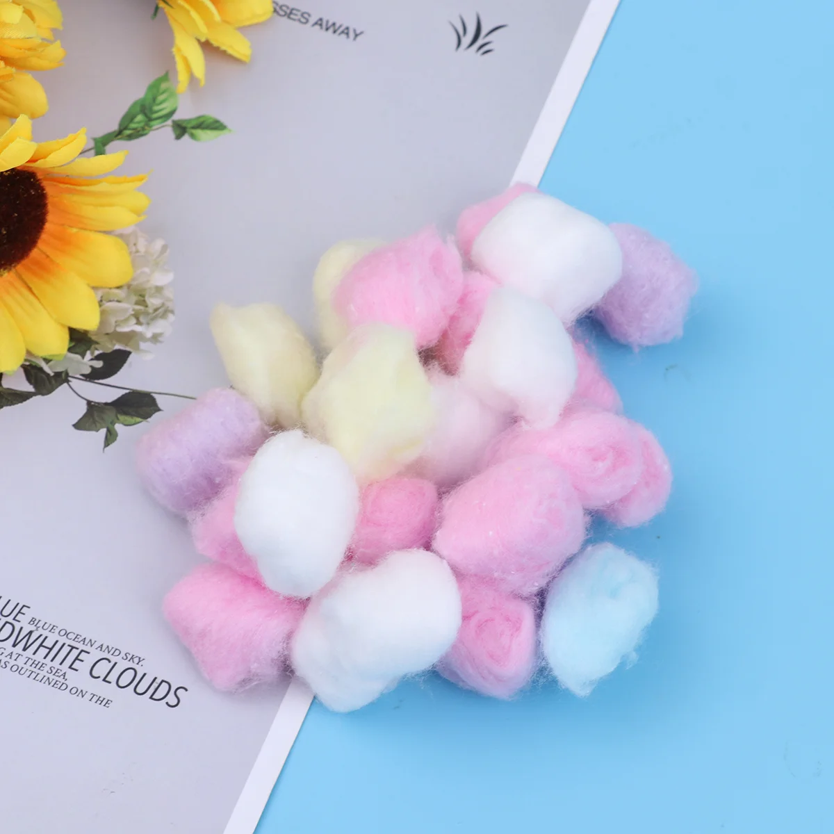 

Lurrose Cotton Balls Color Makeup Cotton Balls for Home Use 1 Bag/ 500g