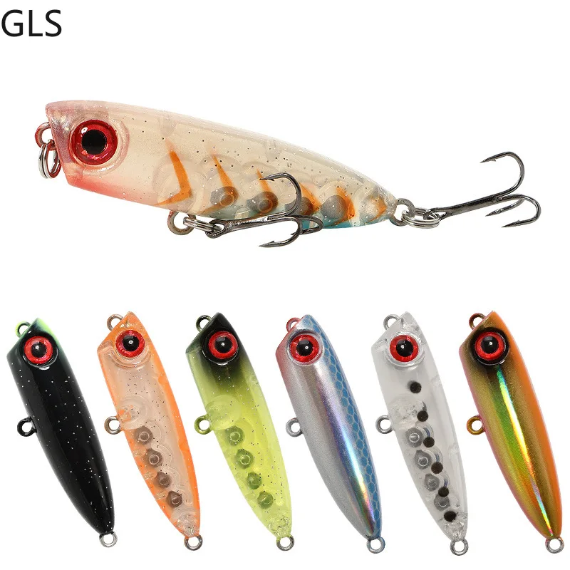 

1Pcs Saltwater Trout Popper Fishing Lure 4.5cm 3g Realistic Body Artificial Simulation Fake Hard Bait Pesca