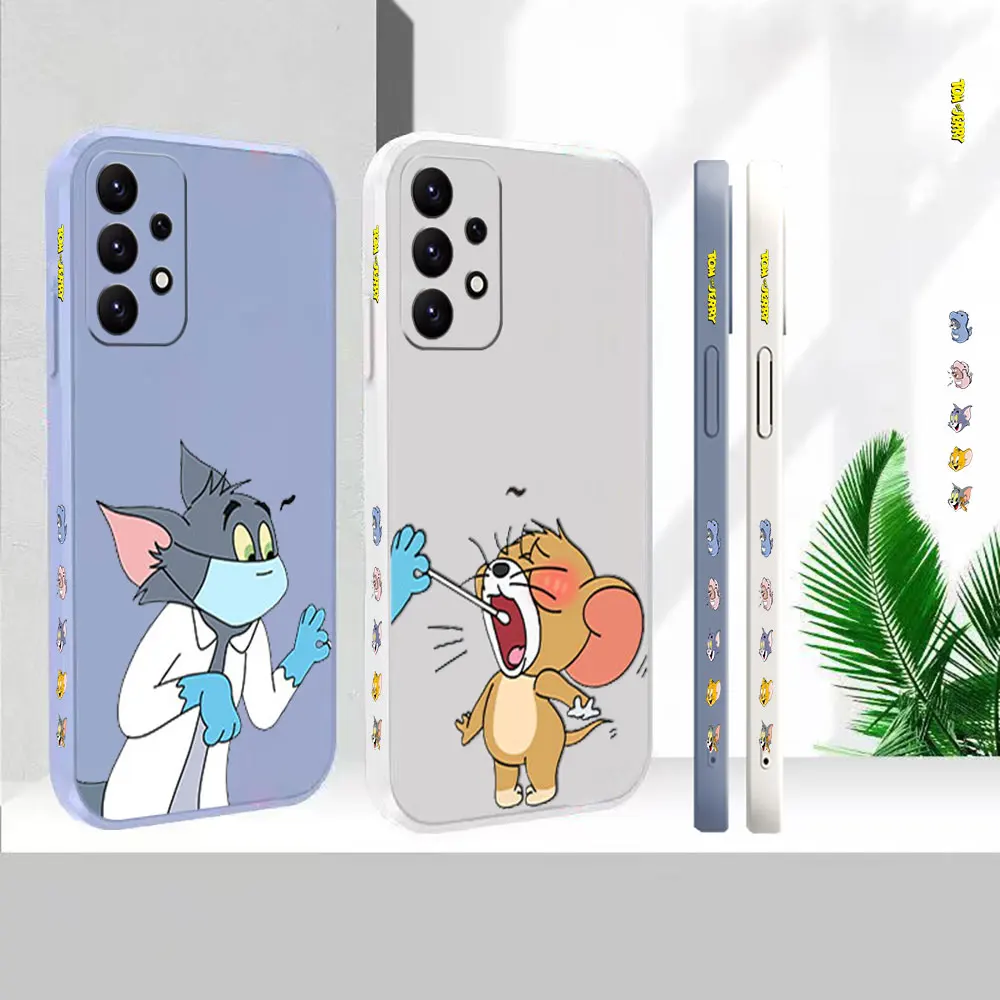 

Liquid For Samsung A91 A73 A72 A71 A53 A52 A51 A42 A33 A32 A31 A23 A22 A21S A13 A12 Cover Funny Cute Tom And Jerry Cartoon Case