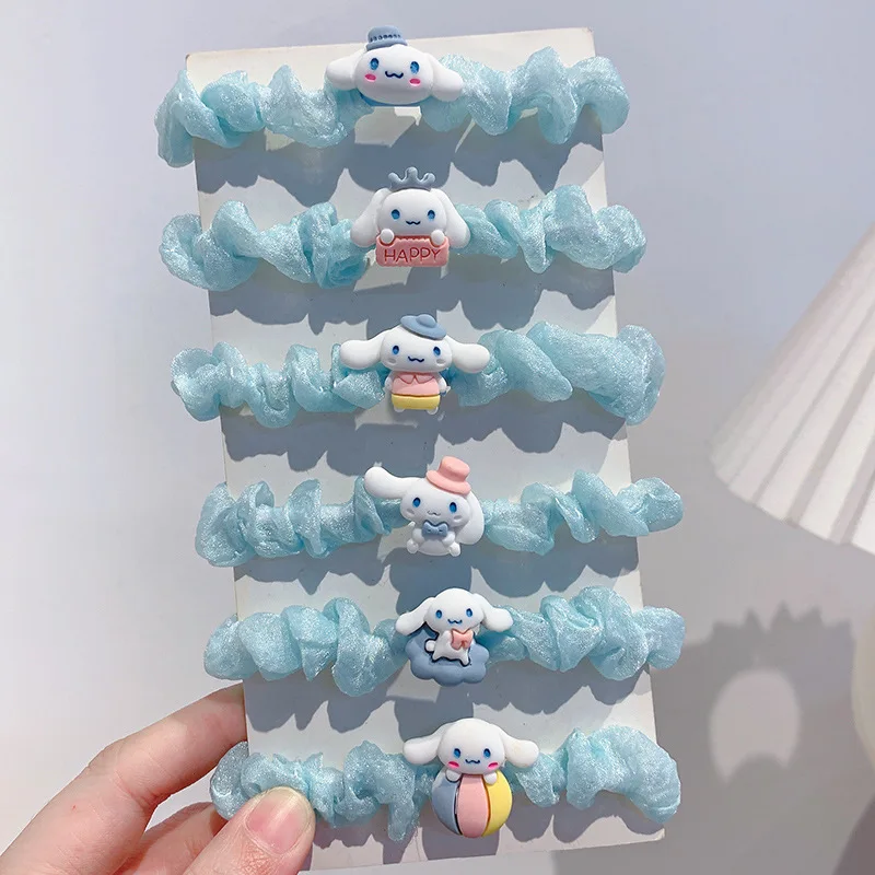 

Sanrio Hellokitty Mymelody LittleTwinStars Cinnamoroll Purin Simple Fairy Hair Ring Female Korean Style Cute All-match Hair Rope