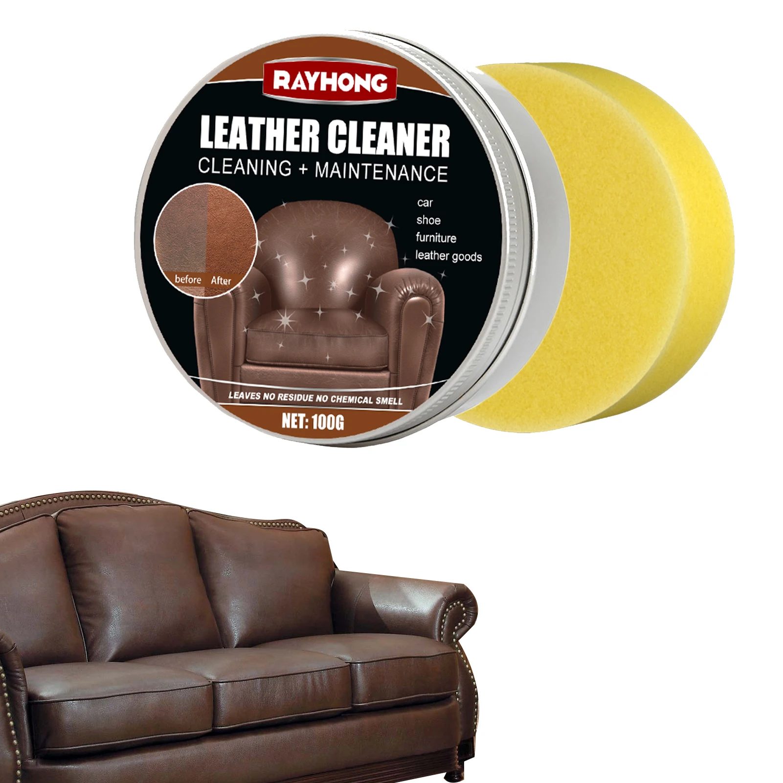 

100g Leather Repair Gel Home Car Seat Sofa Coat Leather Complementary Repair Refurbishing Cream Repair Leather Cleaner