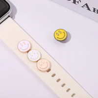 fun smiley silicone strap decorative paw nails for apple watch band charm metal rivet accessories for iwatch bracelet jewelry