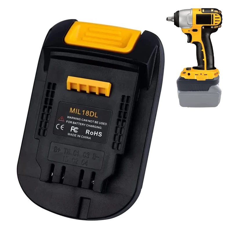 

20V Battery MIL18DL Convert Li-ion Adapter Battery Use Converter 18V Power To Milwaukee Li-ion 18V for for Tools Battery Dewalt
