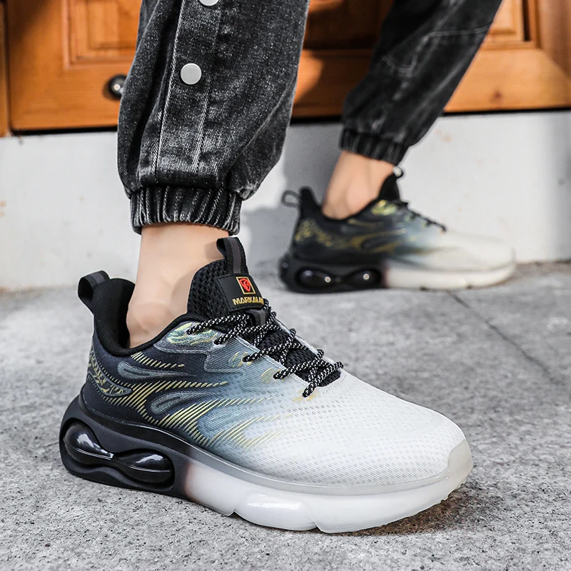 SENTA Air Cushion Jogging Sports Shoes Men Runnings Shoes Mesh Brand Sneakers Men Outdoor Breathable Walking Shoes Male Footwear