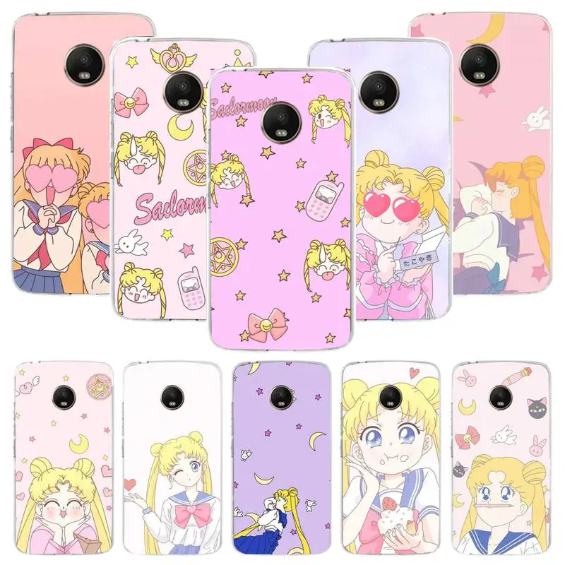 

Cute Cartoons Girls Cat Moon Phone Case For Samsung S20 S21 Note20 A71 A30s A52 Plus Ultra lite Transparent Nax Fundas Cover
