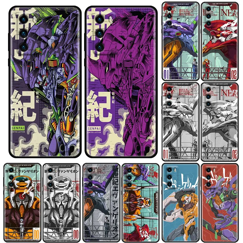 

Neon Genesis Evangelion Silicone Phone Case For Huawei P30 P40 P20 P10 Lite P50 Pro P Smart Z 2019 Soft TPU Back Cover EVA Anime