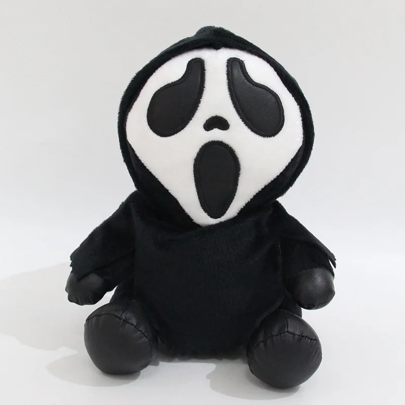 

20cm Plush Ghostface Toy Cartoon Game Black Ghostface Stuffed Plush Doll Movie Reaper Horror Scream Ghost Face Kids Gift Toys