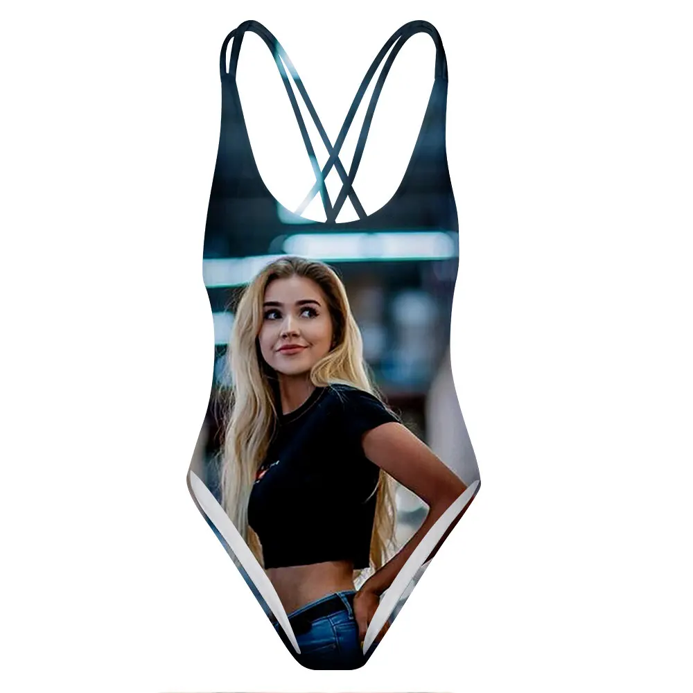 

Women Sling One-piece Swimwear Mia Maples Backless Swimsuit Beach Bathing Suit