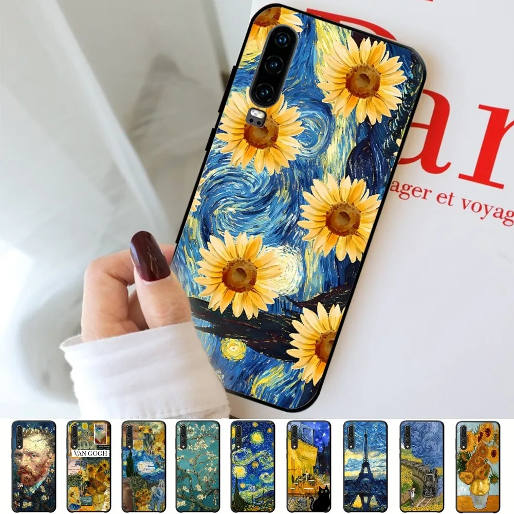Ван Гог звездное небо Искусство Для Huawei P 8 9 10 20 30 40 50 Pro Lite Psmart Honor lite 70 Mate 20lite