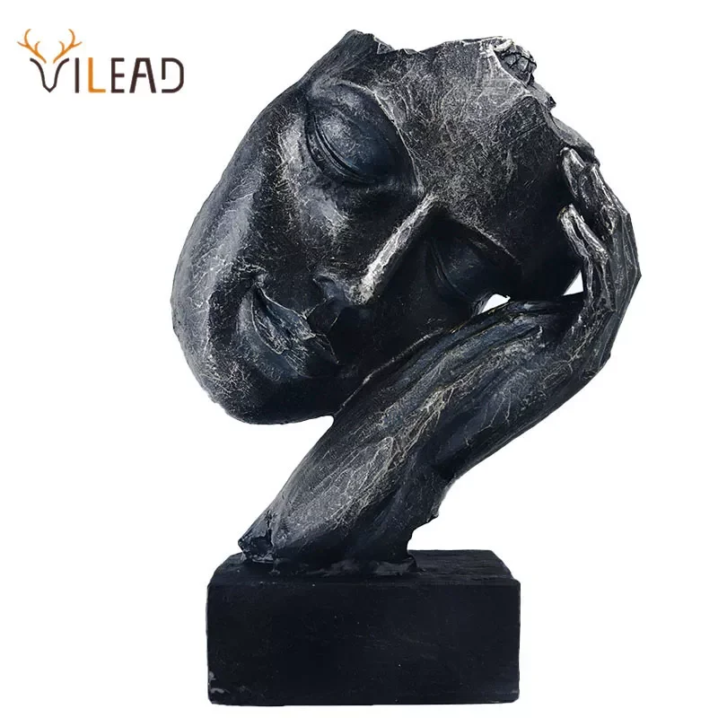 

VILEAD Resin Craft Pillow Hand Sleeping Mask Statue Nordic Creative Figurines Office Ornaments Living Room Decoration Home Decor
