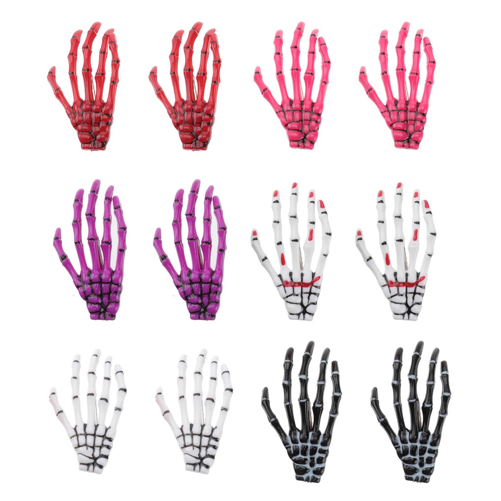 

12PCS Hand Shape Hairpin Claws Clamps Decoration Hair Clip