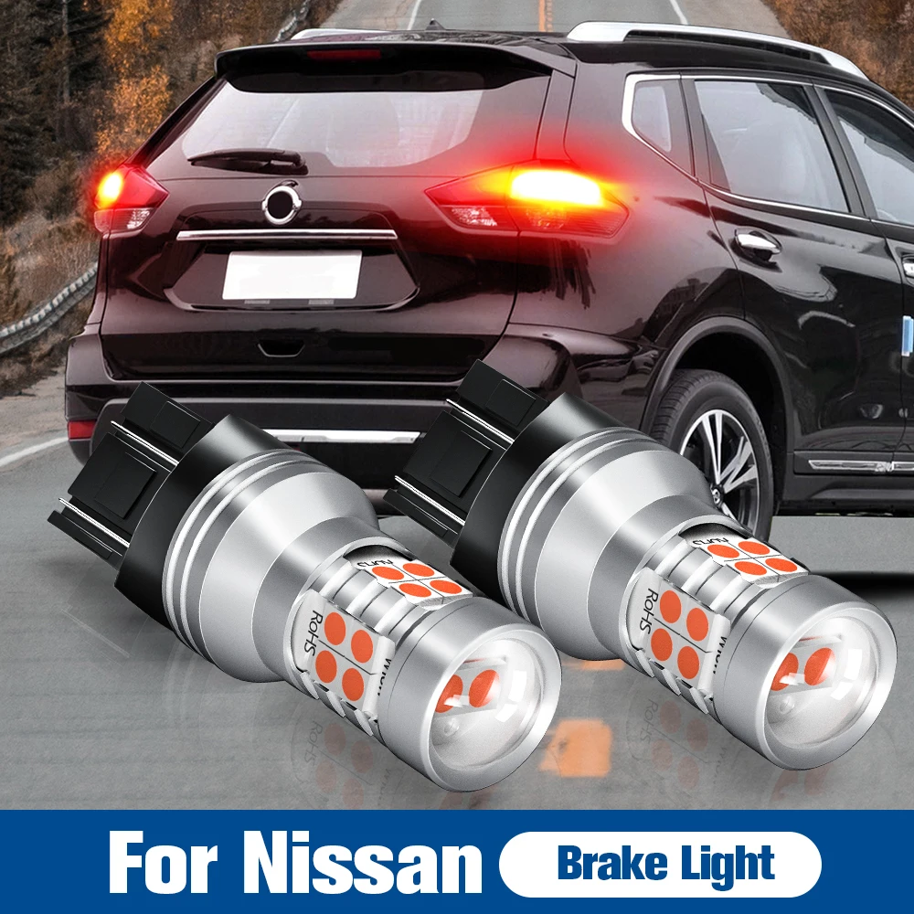 

2pcs LED Brake Light W21/5W 7443 Canbus For Nissan 350Z Cube Juke Note Pathfinder R52 Pulsar Terrano Tiida X-Trail T31 T32 Quest