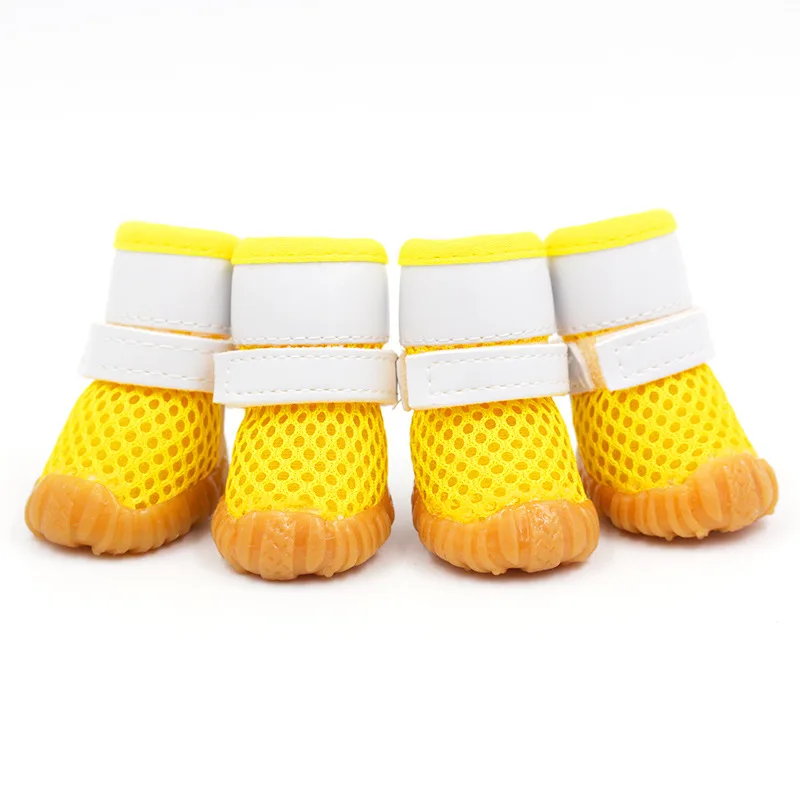 

Small Dog Net Chihuahua Sandals Shoes Dog Boots Soft-soled Shoes Teddy Rain Summer Dog For Breathable