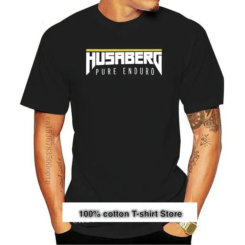 

Camiseta Husaberg Pure Enduro para hombre, ropa de moda de verano, cuello redondo, negra, para mujer