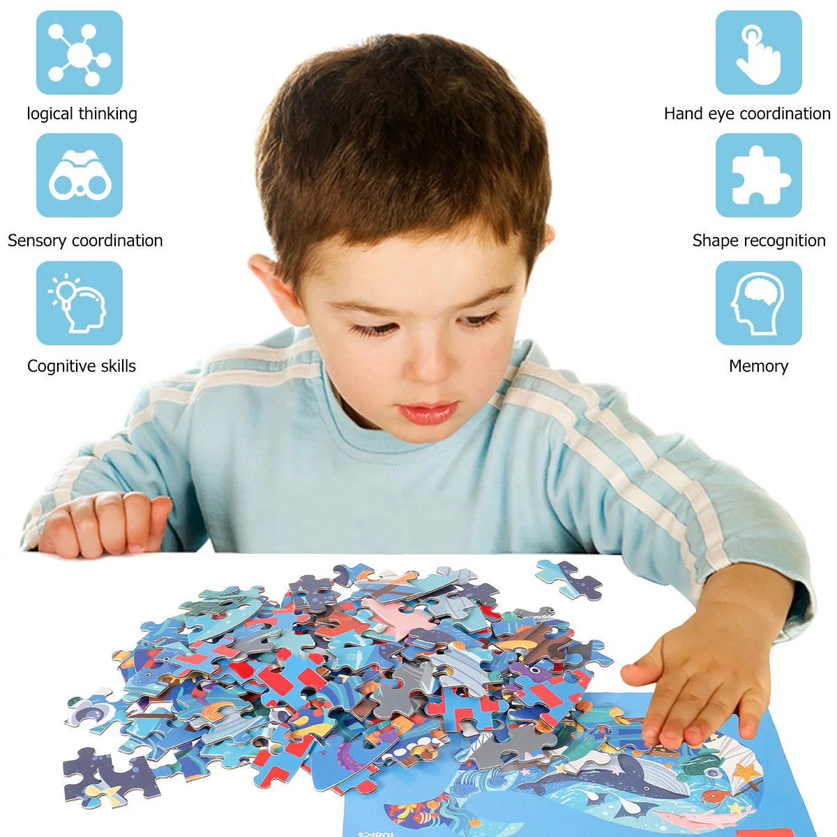 Детская головоломка с животными игрушки Кит океан динозавр пазл уникальные