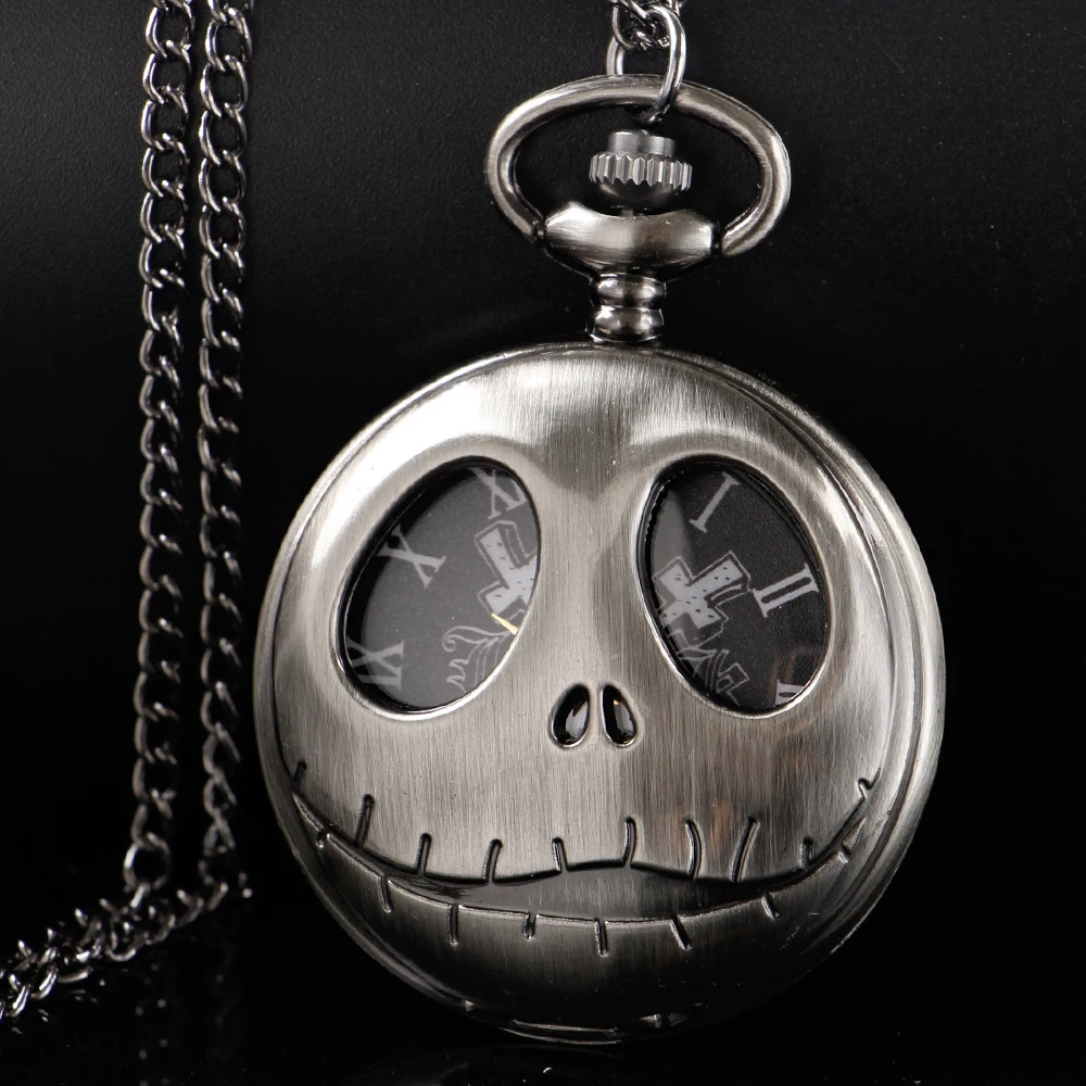 Orologio Da Tasca A Tema Halloween Pre Christmas Nightmare Mask Orologio Da Uomo Con Catena Fob Vintage Steam Punk Collana Con Ciondolo Regalo