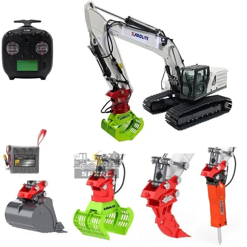 

New 336GC 1/18 RC Hydraulic Excavator Model K961 100S, Upgraded Version, with Light Group KABOLITE Metal Model for Boy toy