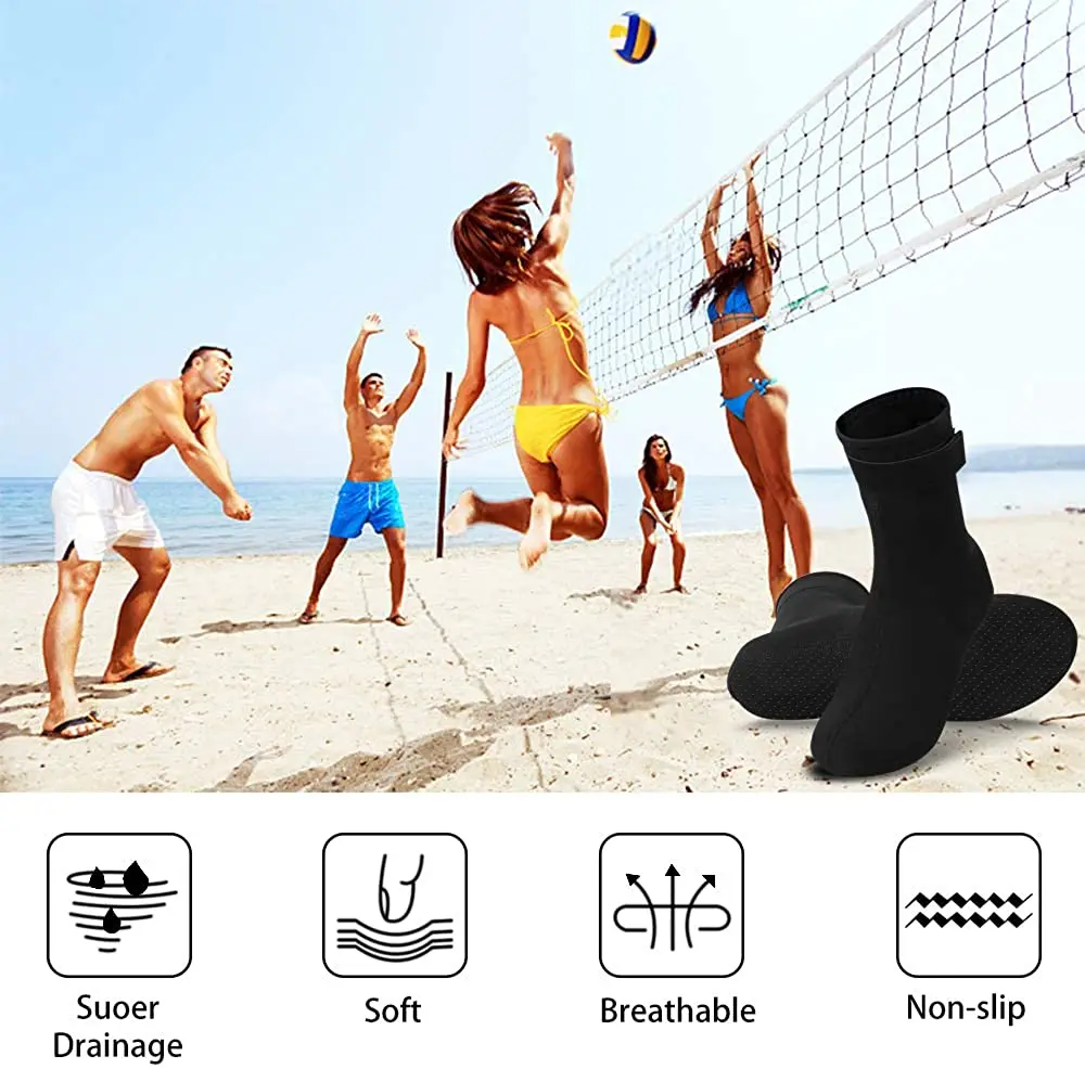 GAIVOTA 3MM Neoprene Socks Diving Socks Water Resistant Scuba Snorkeling Water Socks for Beach Swim Boardingkdvanced