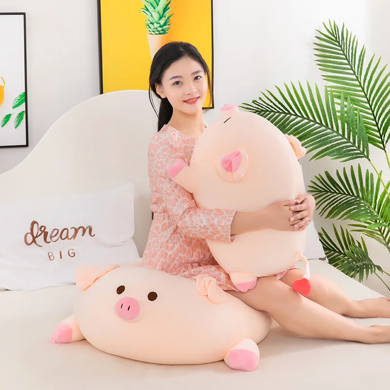 

Plush Toy Balloon Pig 40cm/50cm/60cm/80cm Kawaii Lying Pig Doll Pillow Pig Bed Sleeping with Pillow Doll Birthday Gift
