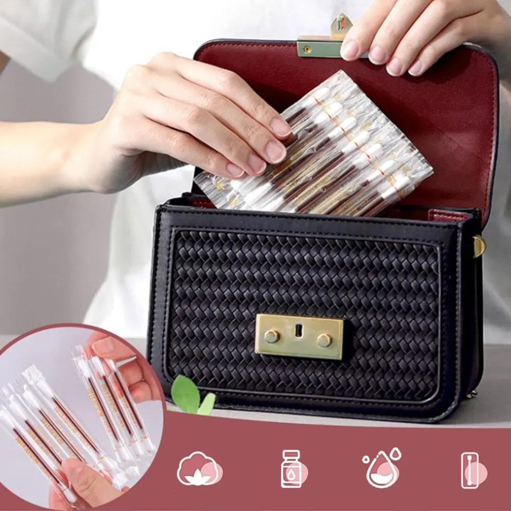 50 шт./лот одноразовые медицинские йодные ватные палочки дезинфицированные йод