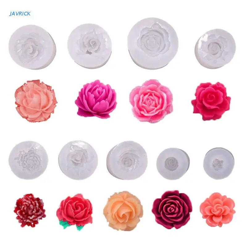

DIY Various Flower Water Drop Glue Mold Silicone Epoxy Mold DIY Keychain Pendant Crafting Mould for Valentine Gift