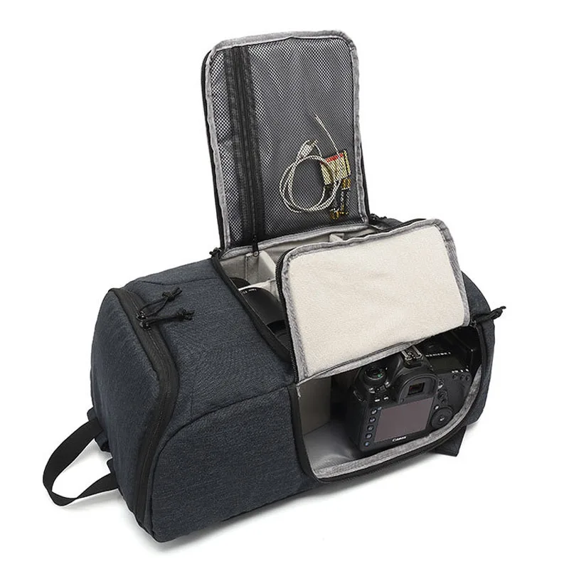 

Рюкзак на плечо для камеры Nikon Sony Xiaomi, портативная дорожная сумка для ноутбука, цифрового однообъективного зеркального фотоаппарата, со шта...