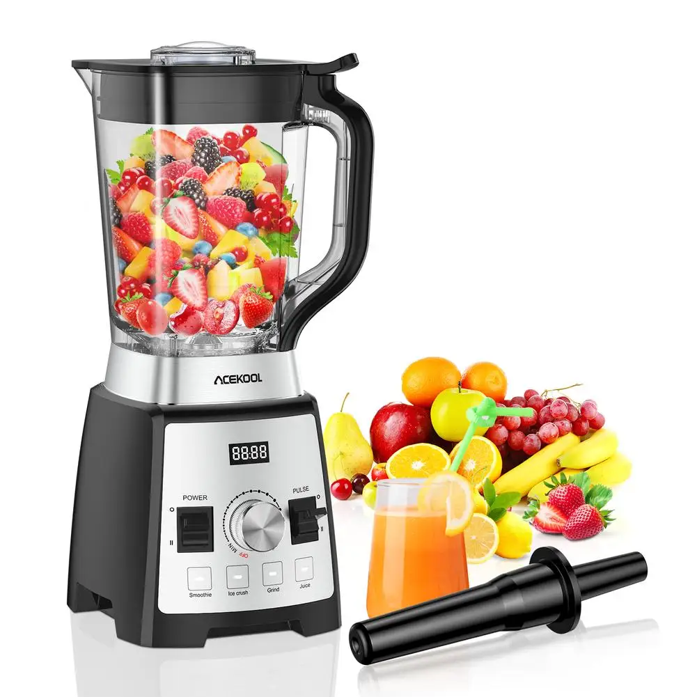 

Blender Jug Smoothie Maker Electric BC2 Presets 2L Led Display Time Function Speed Control Ice Crusher BPA-free 1500W Low Voice