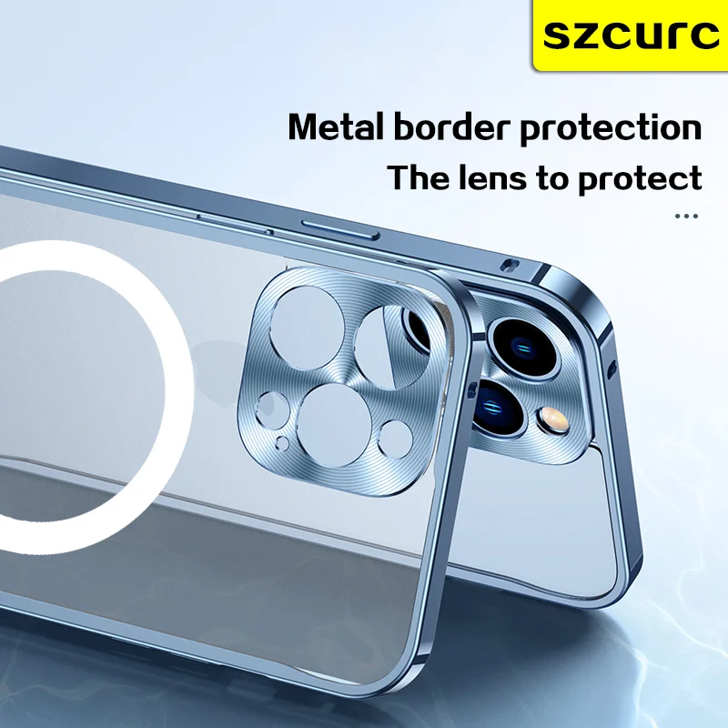 Najtaniej Nowy Magsafe Wysokiej Klasy Luksusowa Rama Ze Stopu Tytanu Blokada Przycisku Dla IPhone 13 Pro Max Iphone14 12 Mini Obudowa Ochronna Telefonu
