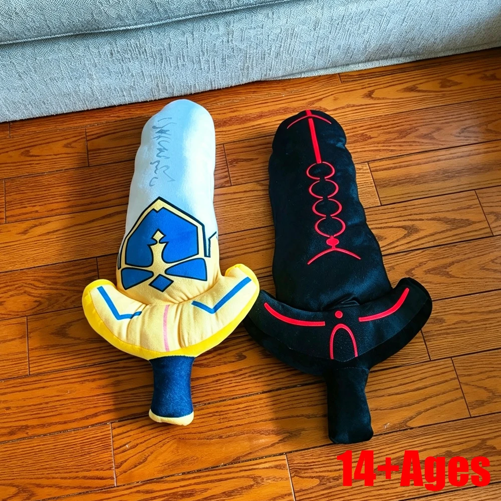 Фото Кукла для косплея Альтрии Пендрагон из игры Fate Stay Night, плюшевая хлопковая кукла с мечом Экскалибур, декоративная подушка, коллекционный предмет для украшения комнаты. №2