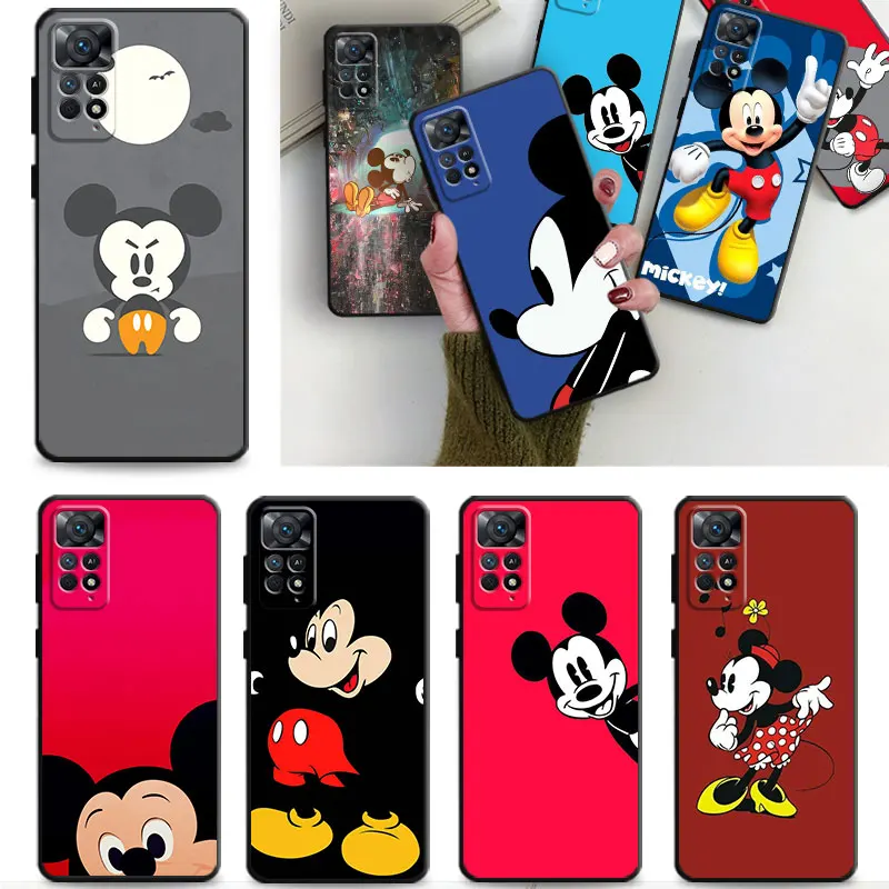 

Comic Mickey Mouse For Redmi Note 12 11 10 9 9S 8T 8 Por Plus 5G Sillicone Cover for Redmi 10C 9C 9A K40 Soft Phone Case