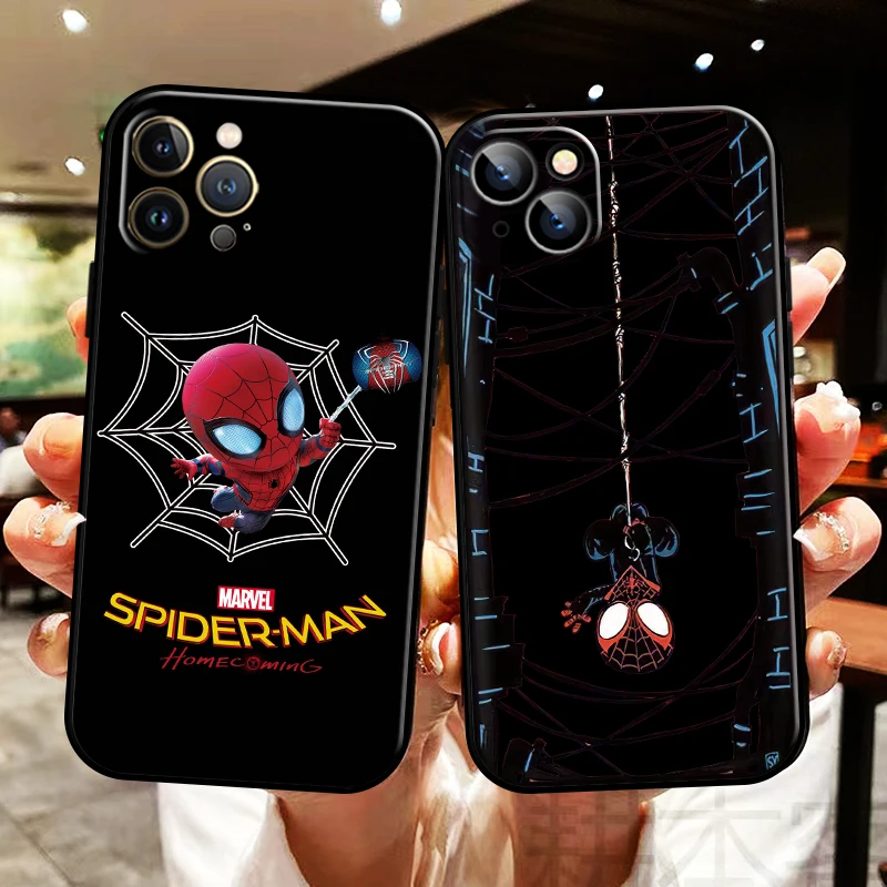 

Marvel Cartoon Spiderman For Apple iPhone 13 12 11 Pro Max 13 12 Mini 5 5s 6 6S 7 8 Plus SE2020 X XR XS Max Phone Case Back