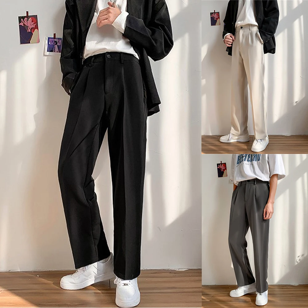 

Boys Men's Suit Pants Male Comfortable Trousers Jogging Men's Skinny Formal Straight Soft Trousers 2022 Soft