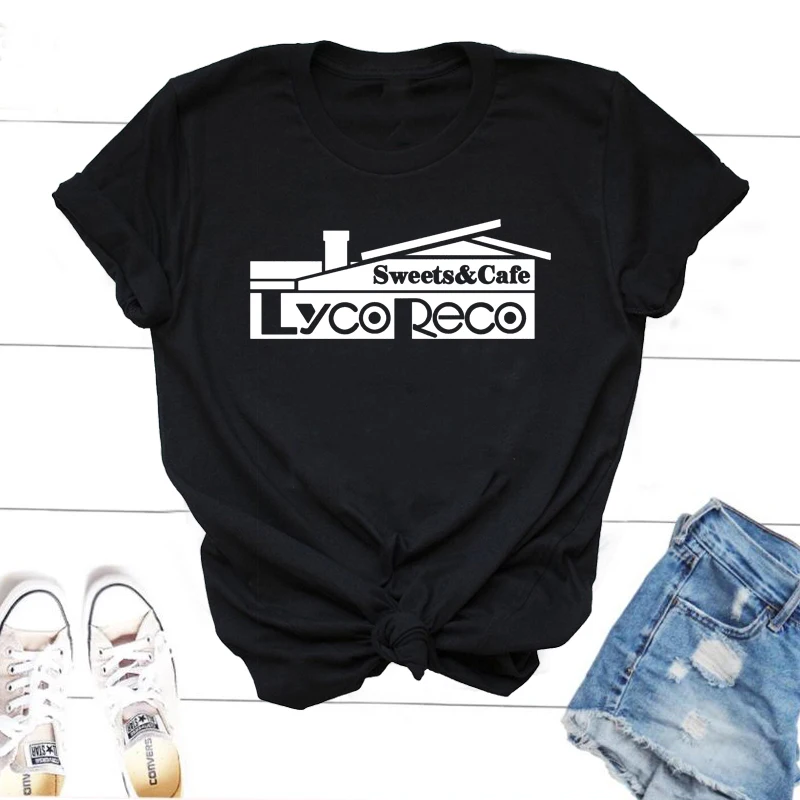 

Футболка женская хлопковая с коротким рукавом и графическим принтом