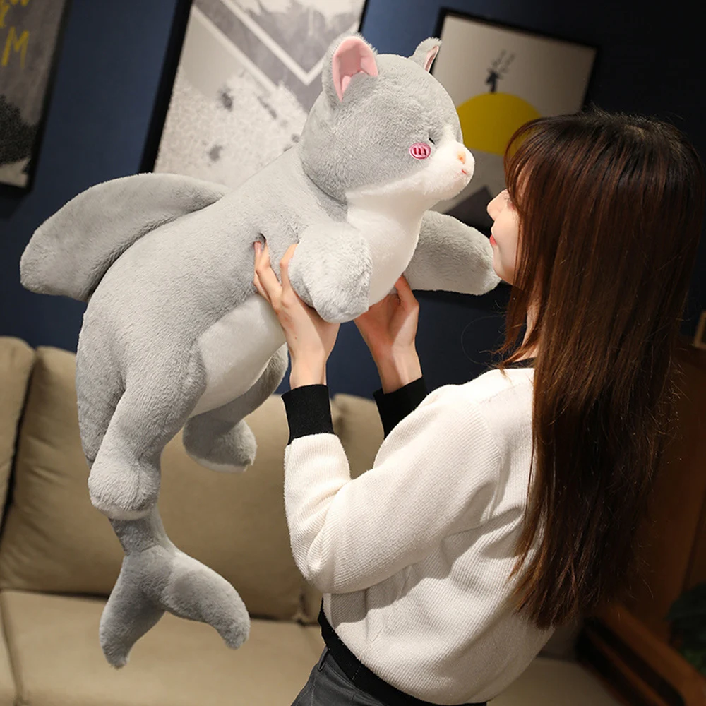 

Creative Transform Shark Cat Plush Toys Stuffed Funny Shark&Cat Dolls Lovely Animal Pillow Soft Cartoon Cushion Kids Girls Gifts