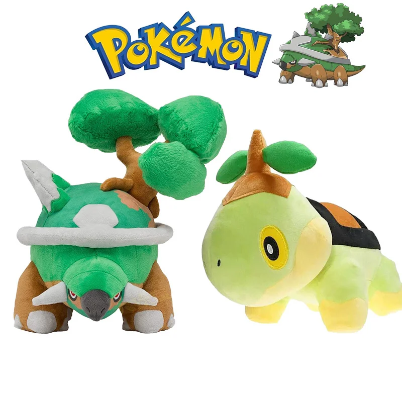 

30CM Anime Pokemon Peluche Turtwig Evolution Torterra Plush Stuffed Toy Cartoon Tortoise Elf Kawaii Kids Decoration Best Gift