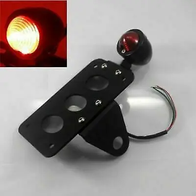 

License Plate Bracket Tail Light Vertical High Quality Replacement Motorcycle New Side Axle Black For Choppers Bobbers Custom