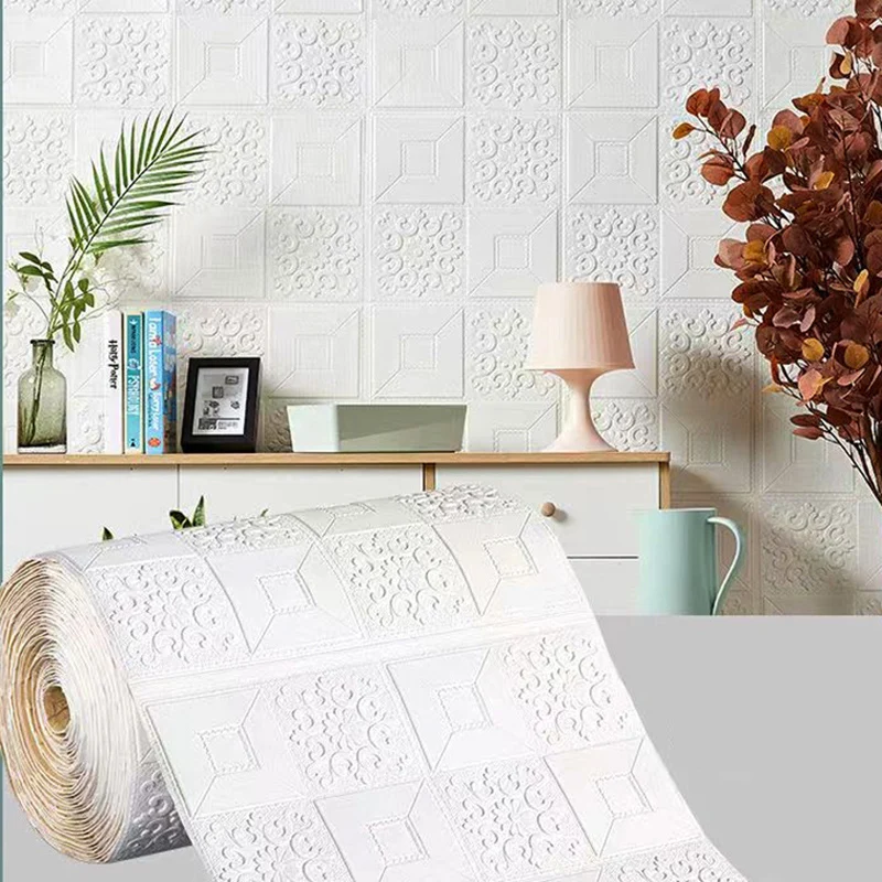 

70 см x 100 см 3D плитка кирпичная Настенная Наклейка самоклеящаяся пенная панель обои кровать комната Домашний Декор водонепроницаемый