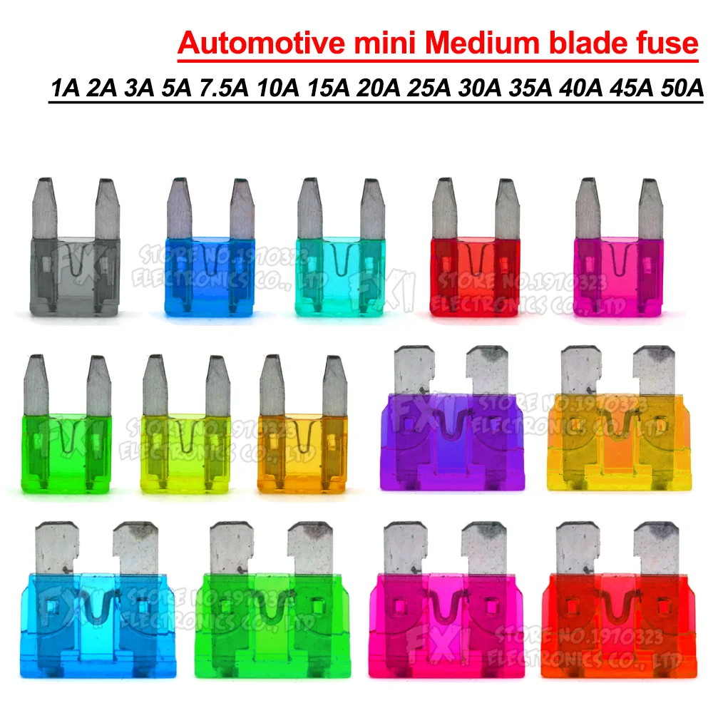 10 шт. автоматический предохранитель ATC, автомобильный мини-предохранитель ibuw 1A 2A 3A 5A 7.5A 10A 15A 20A 25A 30A 35A 40A 45A 50A