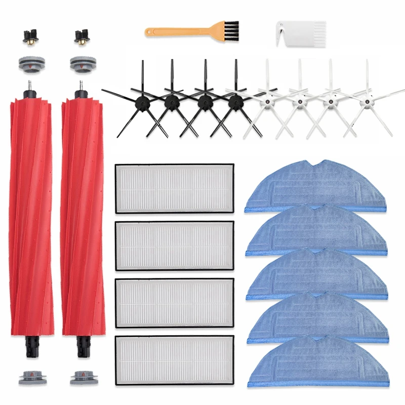 

Vacuum Cleaner Part For Roborock S7 T7S HEPA Accessory Of Filter Detachable Rubber Main Brush/Side Brush Cover Mop Cloth