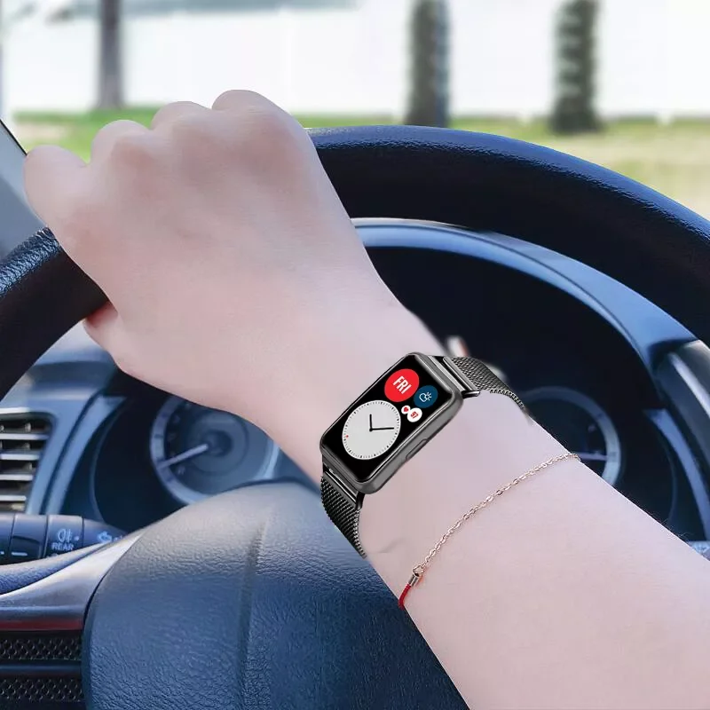 Band For Huawei Watch FIT Strap Accessories Magnetic Loop stainless steel watchband metal bracelet for correa Huawei Watch fit