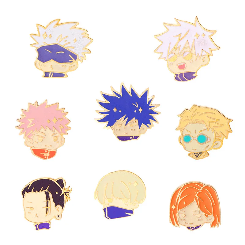 

Anime Jujutsu Kaisen Brooch Medallion Gojo Satoru Kugisaki Nobara Itadori Yuji Clothing Accessories Lapel Pin