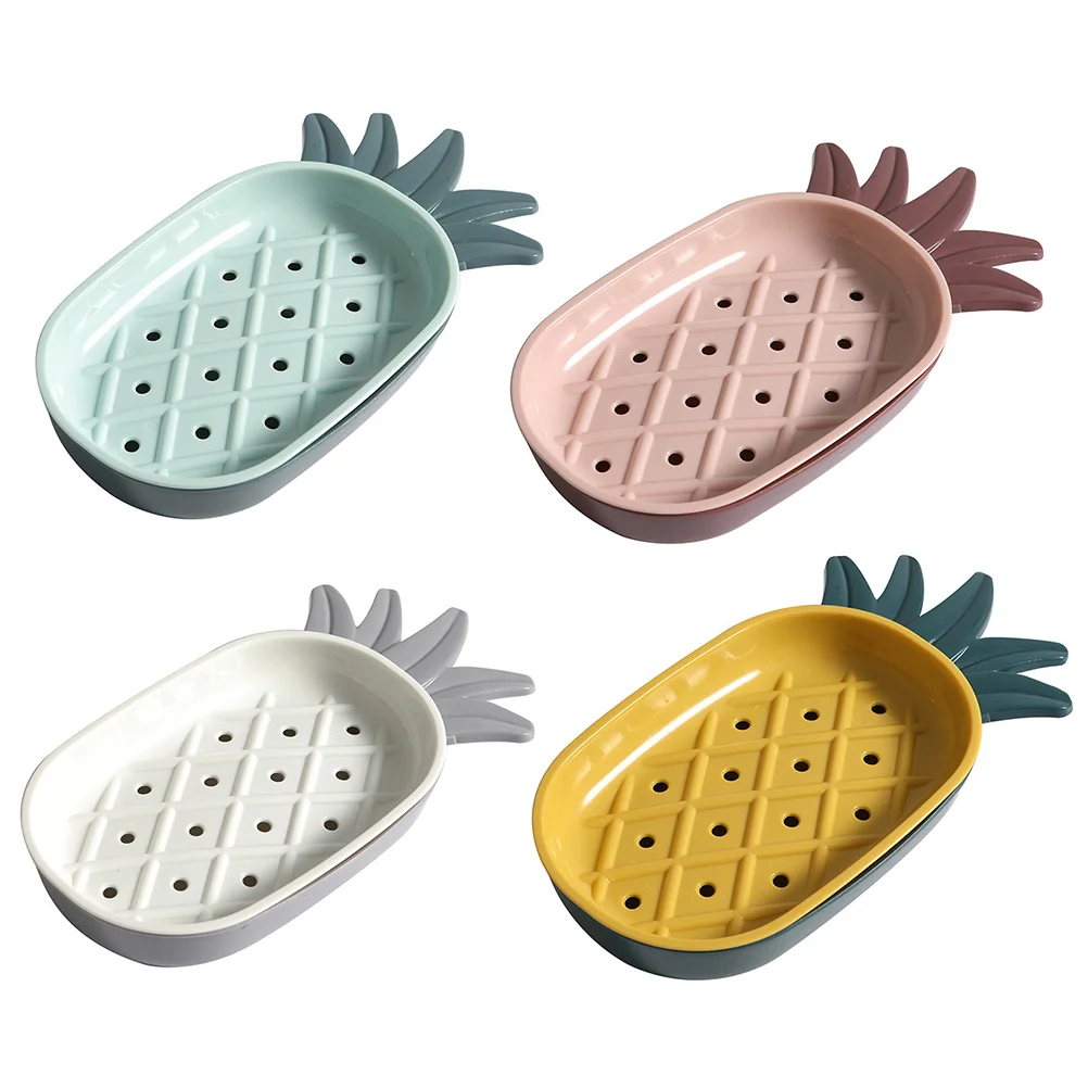 

4pcs Soap Dish Tray Beautiful Practical Soap Shelf for Daily Trip Bathroom