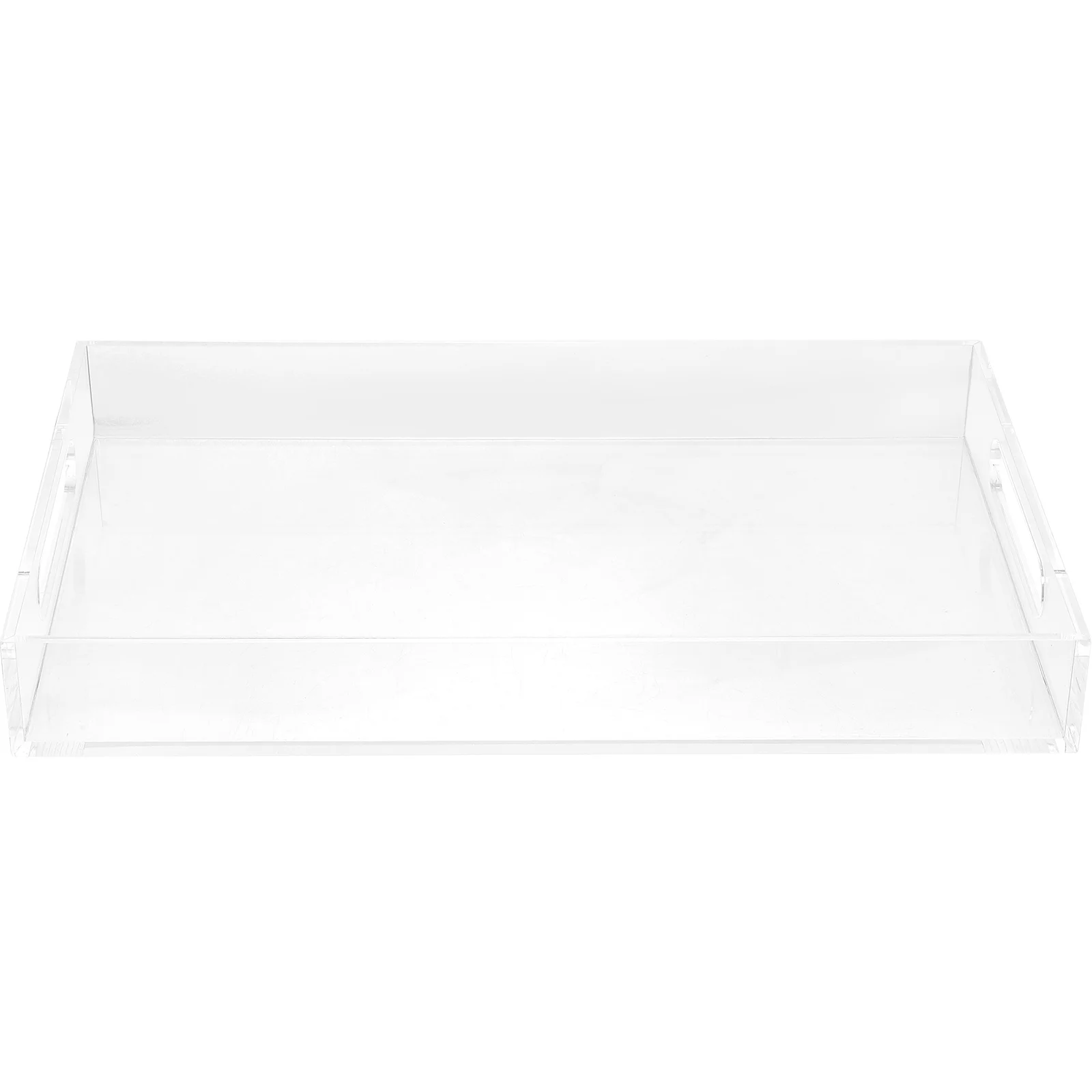 

Jewelry Plate Bread Plastic Serving Cake Container Beverage Tray Snack Dish Clear With Handle